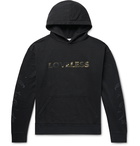 Rhude - Oversized Logo-Print Loopback Cotton-Jersey Hoodie - Black