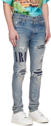 AMIRI Blue Appliqué Jeans