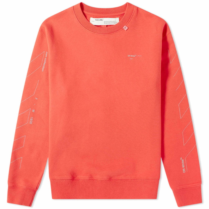 Photo: Off-White Unfinished 3M Arrow Crew Sweat Red