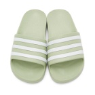 adidas Originals Green and White Adilette Slides