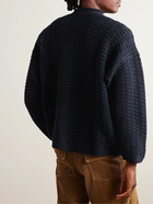 Inis Meáin - Donegal Merino Wool and Cashmere-Blend Mock-Neck Sweater - Blue