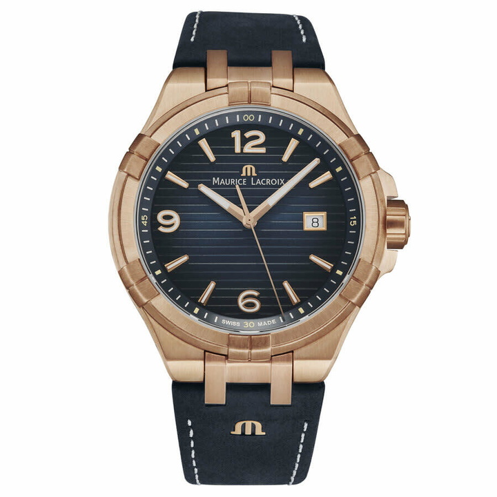 Photo: Maurice Lacroix Aikon Quartz Blue Dial Mens Watch AI1028-BRZ01-420-1