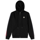 Moncler Men's Zip Logo Hoody in Black