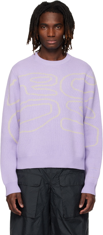 Photo: RCOS Purple Stack Logo Knit Sweater