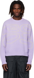 RCOS Purple Stack Logo Knit Sweater