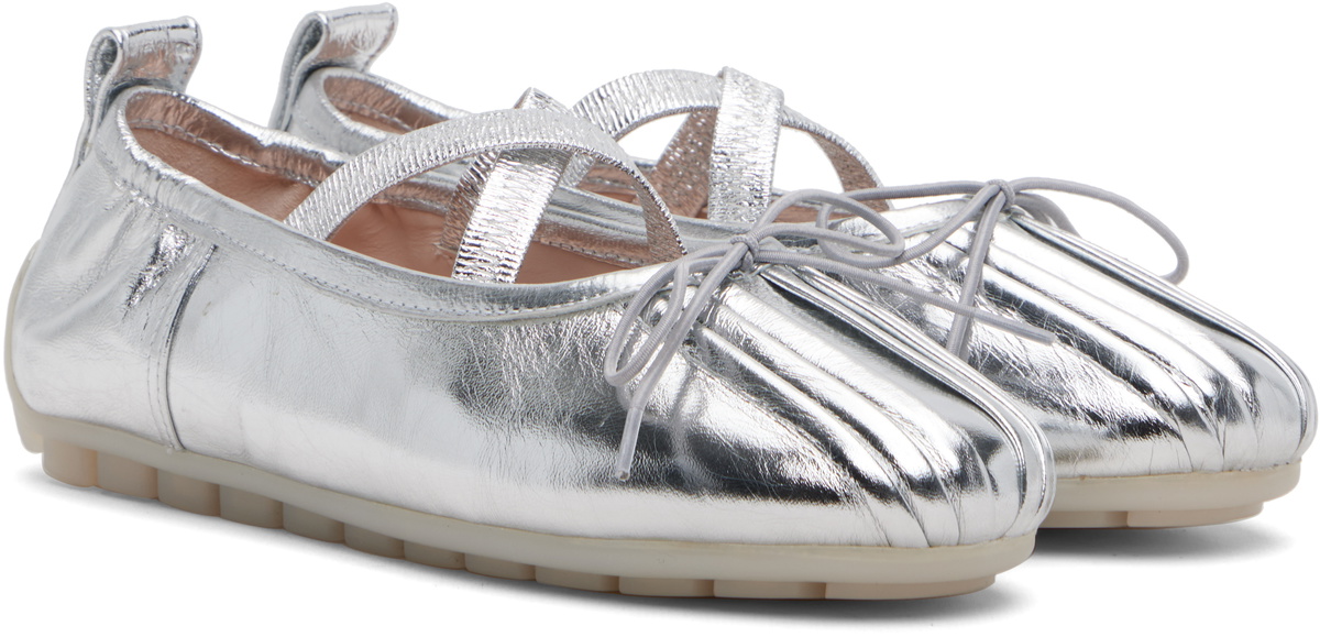 Simone Rocha Silver Grip Ballerina Flats