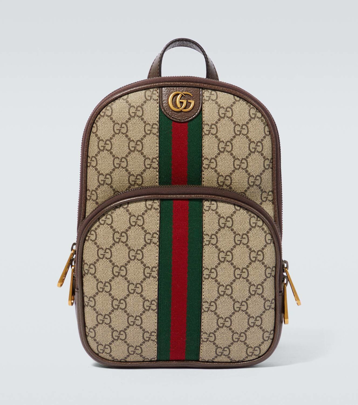 Gucci Ophidia GG leather-trimmed shoulder bag