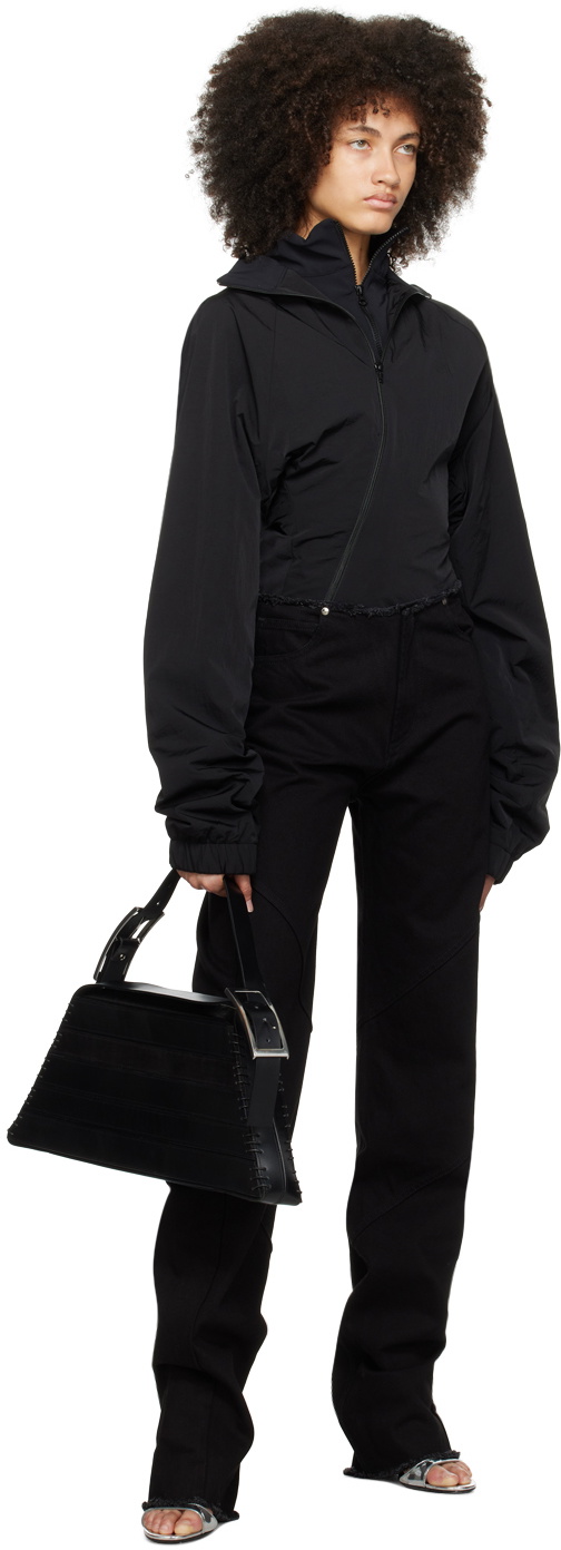 Jade Cropper Black Raw Hem Jeans