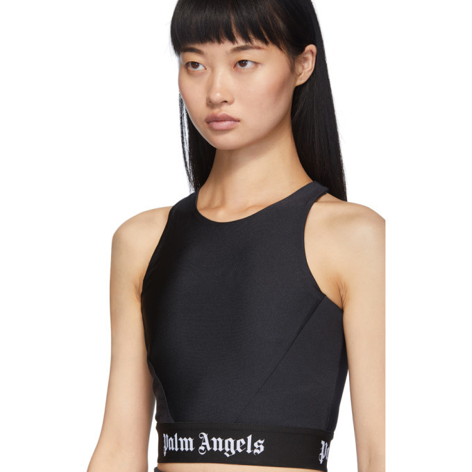 Palm Angels Logo Tape Bra in Black