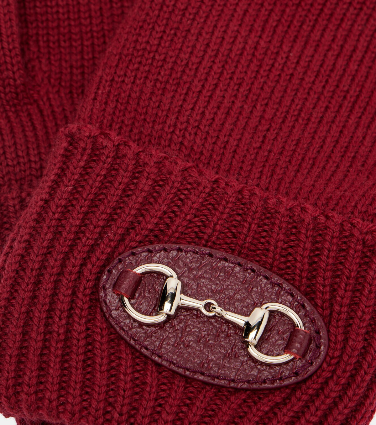 Gucci Horsebit ribbed-knit wool gloves