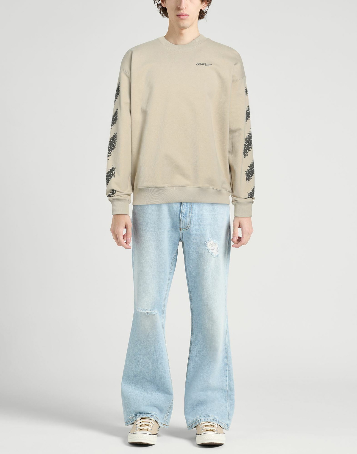 Off-white Mens Sweatshirt in Beige