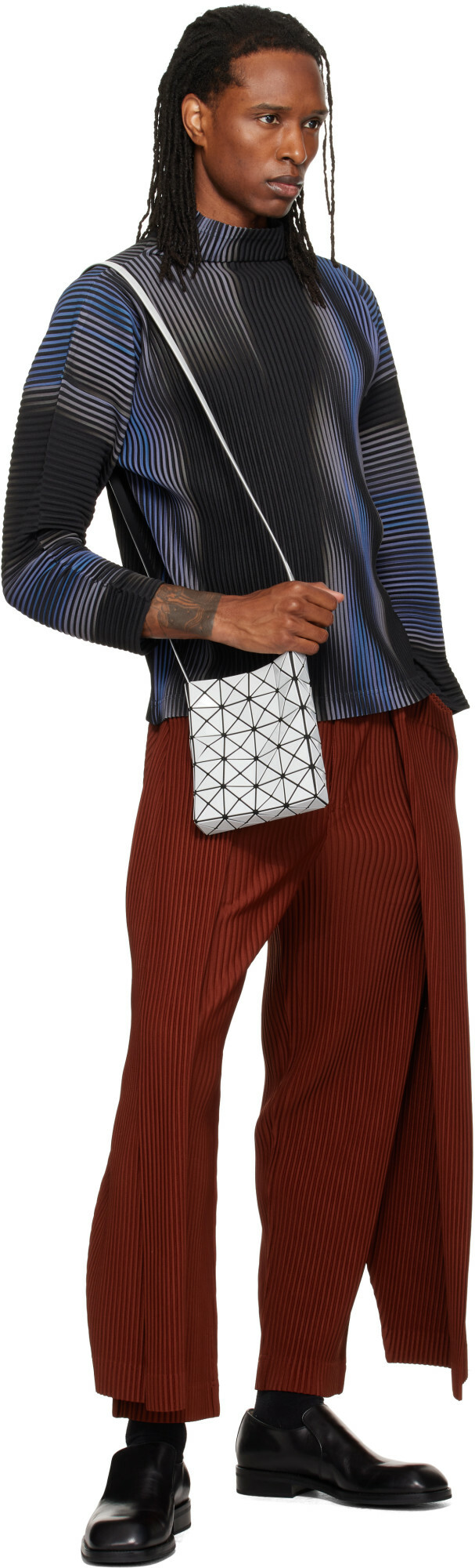 BAO BAO ISSEY MIYAKE Gray Prism Gloss Bag