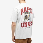 Men's AAPE University Basketball T-Shirt in Heather White