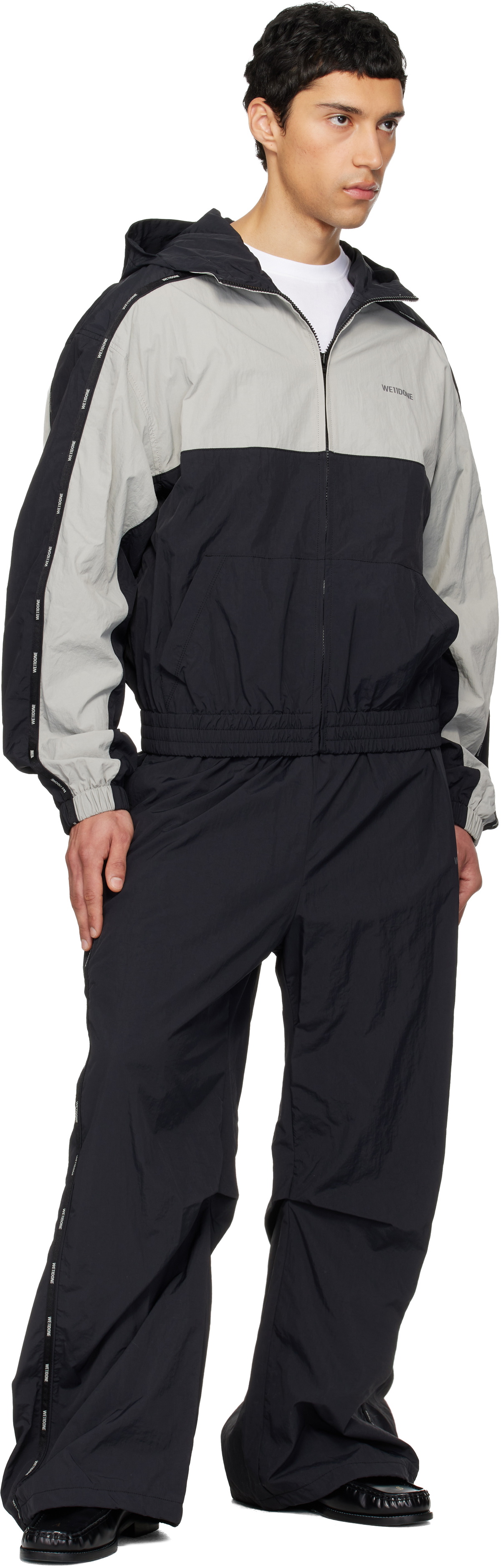 We11done Black Logo Tape Track Pants