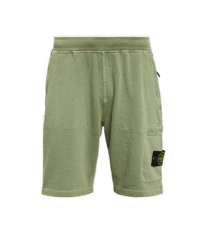 Photo: Stone Island Logo cotton fleece shorts