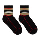 Burberry Black Icon Stripe Sport Socks