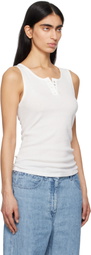 The Row White Mansel Tank Top