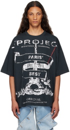 Y/Project Black Paris' Best' Pinched T-Shirt