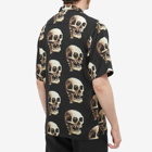 Endless Joy Men's Skulls Print Vacation Shirt in Black