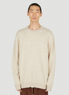 Brushed Knit Sweater in Beige
