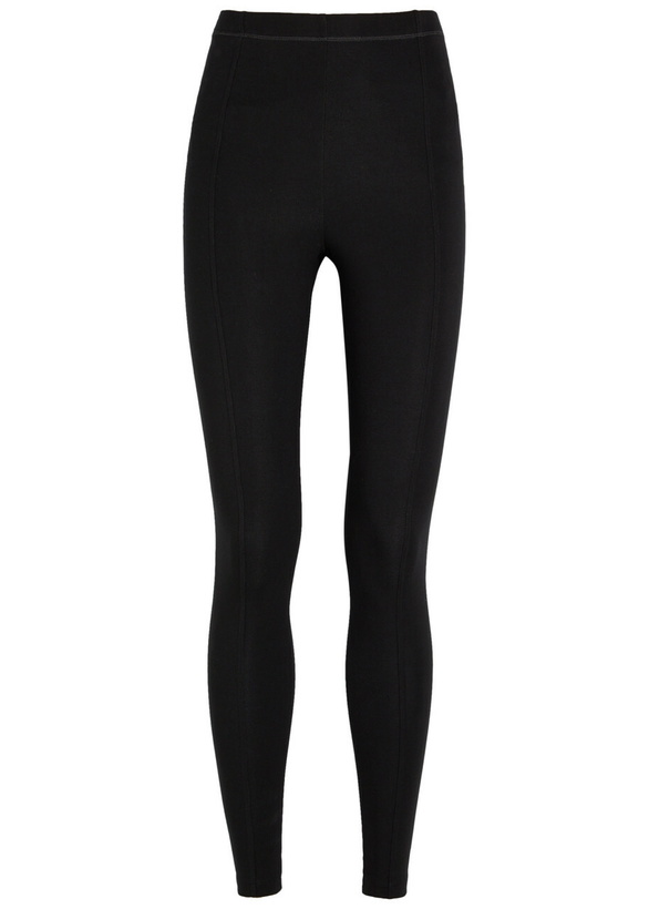 Photo: Another Tomorrow Stretch-jersey Leggings Black