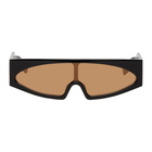 Rick Owens Black and Orange Kiss Sunglasses