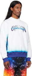 Casablanca White & Blue Fade Sweatshirt