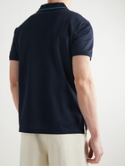 Etro - Printed Cotton-Piqué Polo Shirt - Blue