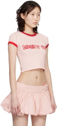 Kenzo Pink Kenzo Paris 'KENZO Words' Cropped T-shirt