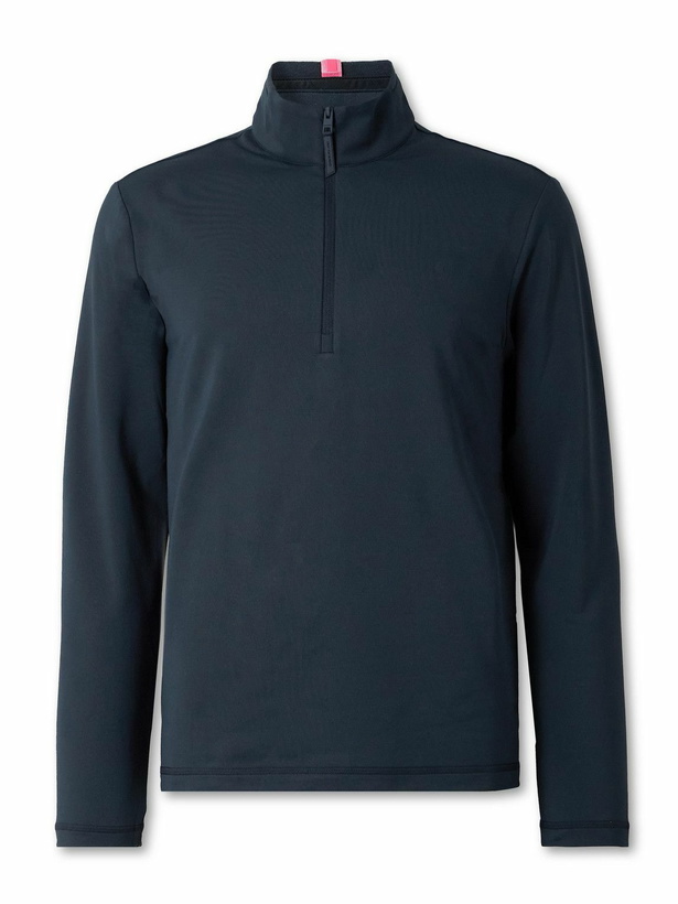 Photo: G/FORE - Brushed Tech-Jersey Half-Zip Golf Top - Blue
