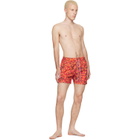 Vivienne Westwood Orange Surf Boxer Swim Shorts