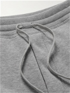 TOM FORD - Tapered Mélange Fleece-Back Cotton-Blend Sweatpants - Gray