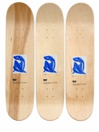 THE SKATEROOM Blue Nude Ii, 1952 Set Of 3 Skateboards