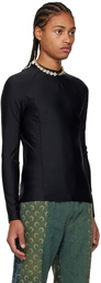 Marine Serre Black Second Skin Sport Top