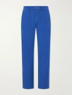 Polo Ralph Lauren - Straight-Leg Linen and Cotton-Blend Trousers - Blue