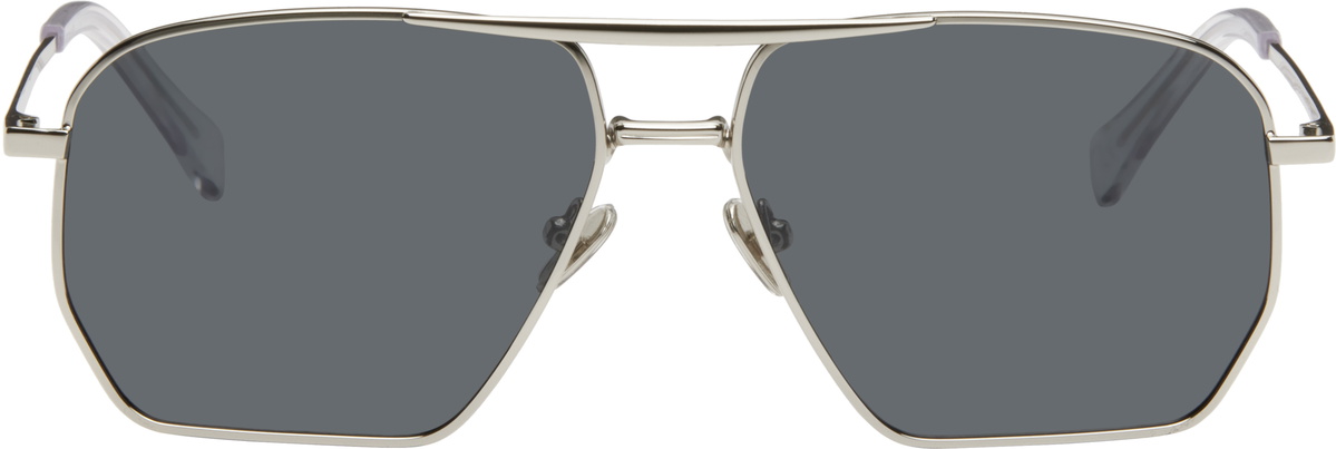 Coperni Silver Aviator Sunglasses
