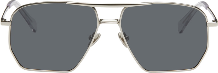 Photo: Coperni Silver Aviator Sunglasses