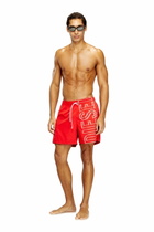 Diesel Swim shorts with oversized logo print - Swim shorts Mens in Red