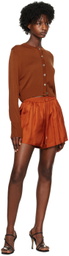 Silk Laundry Orange Slouch Shorts