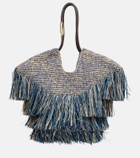 Zimmermann Goldentime Medium fringed raffia tote bag