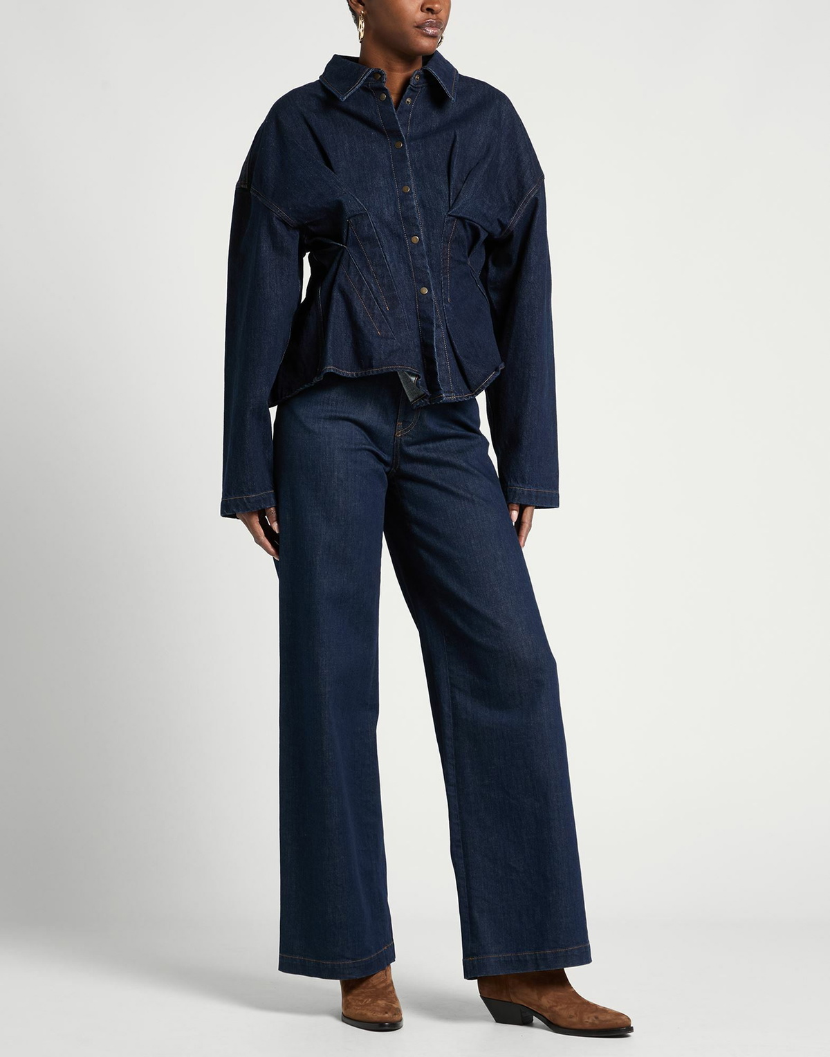 A. w.a. k.e. Mode Womens Denim shirt in Blue