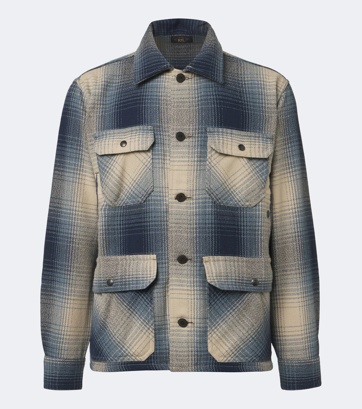 RRL Plaid wool twill shirt