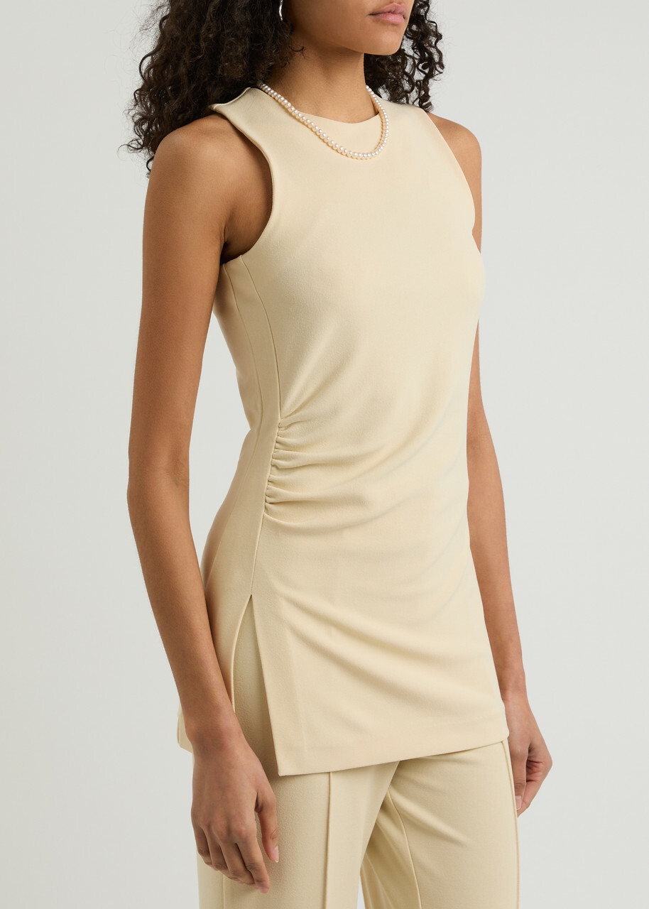 Day Birger ET Mikkelsen Elyna Gathered Stretch-jersey Tank Cream