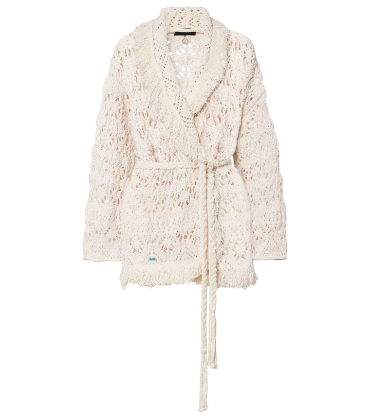 Photo: Alanui Lagoon Romance cotton-blend cardigan