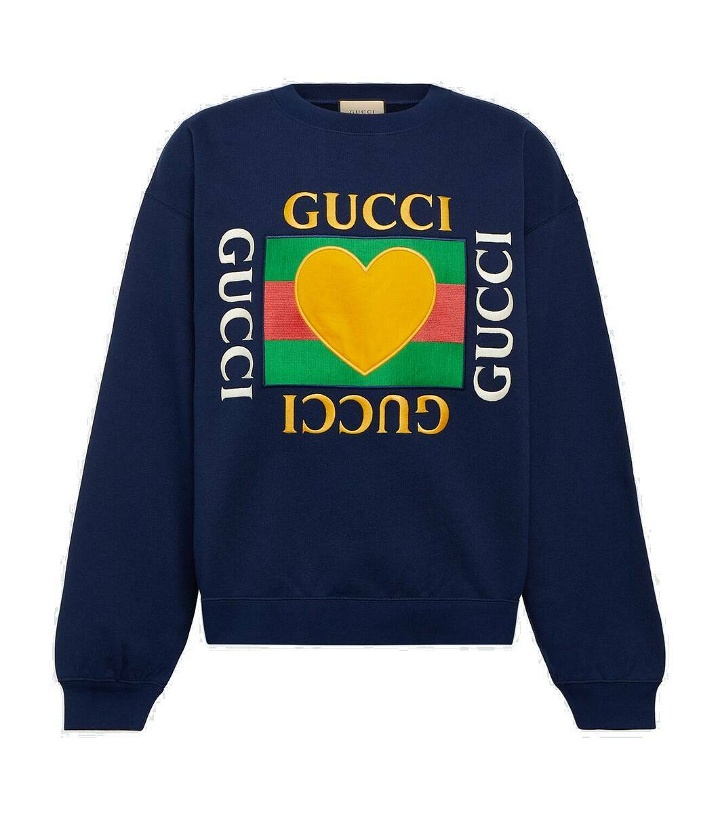 Photo: Gucci Logo-embroidered cotton jersey sweatshirt