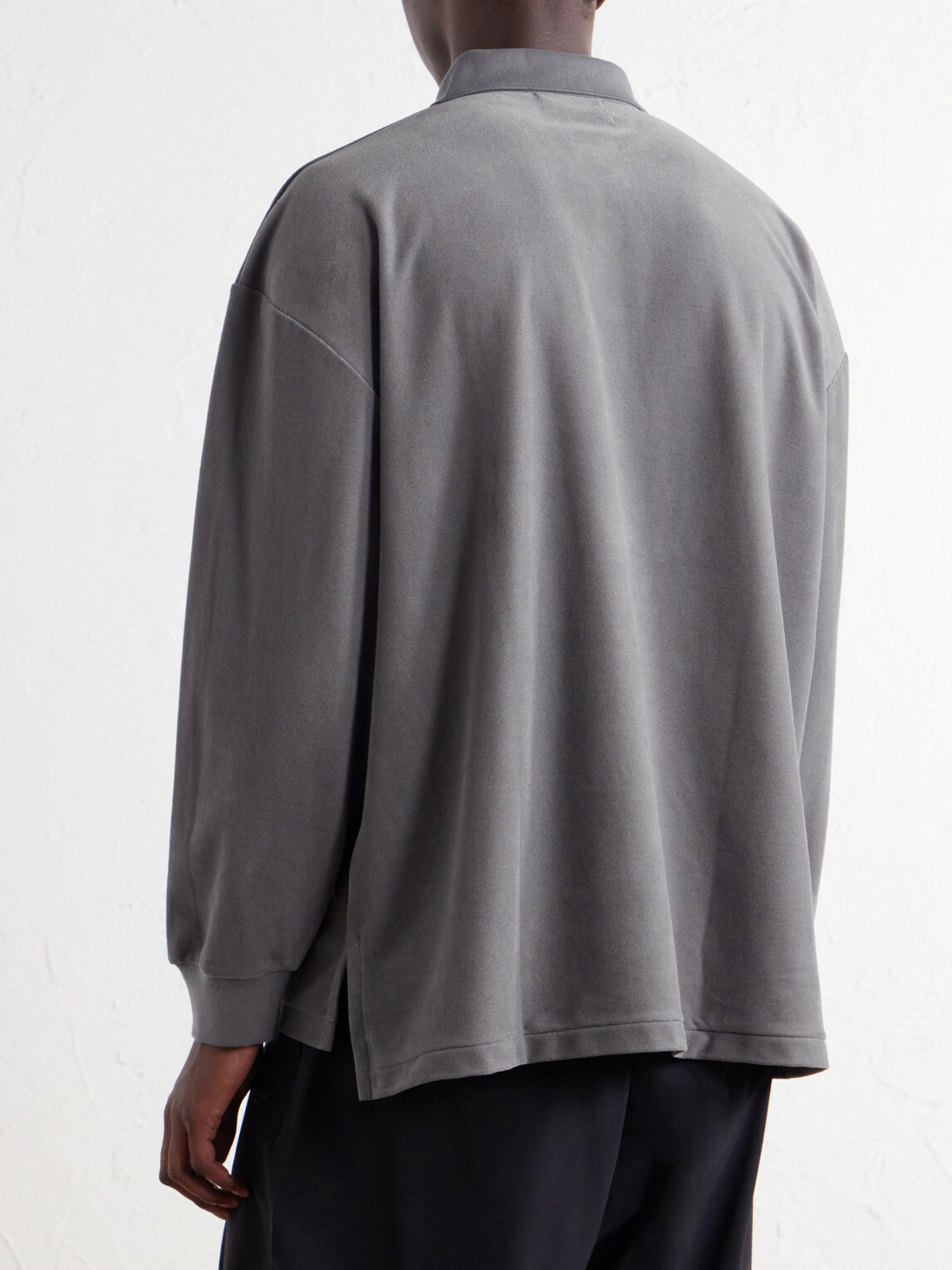 Graphpaper - Cotton-Blend Piqué Polo Shirt - Gray