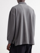 Graphpaper - Cotton-Blend Piqué Polo Shirt - Gray