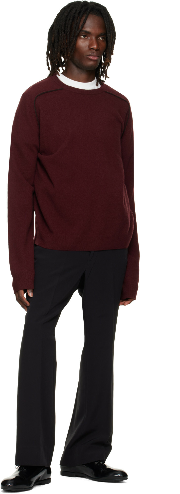NEEDLES Black Poly Light Double Cloth Boot-Cut Trousers