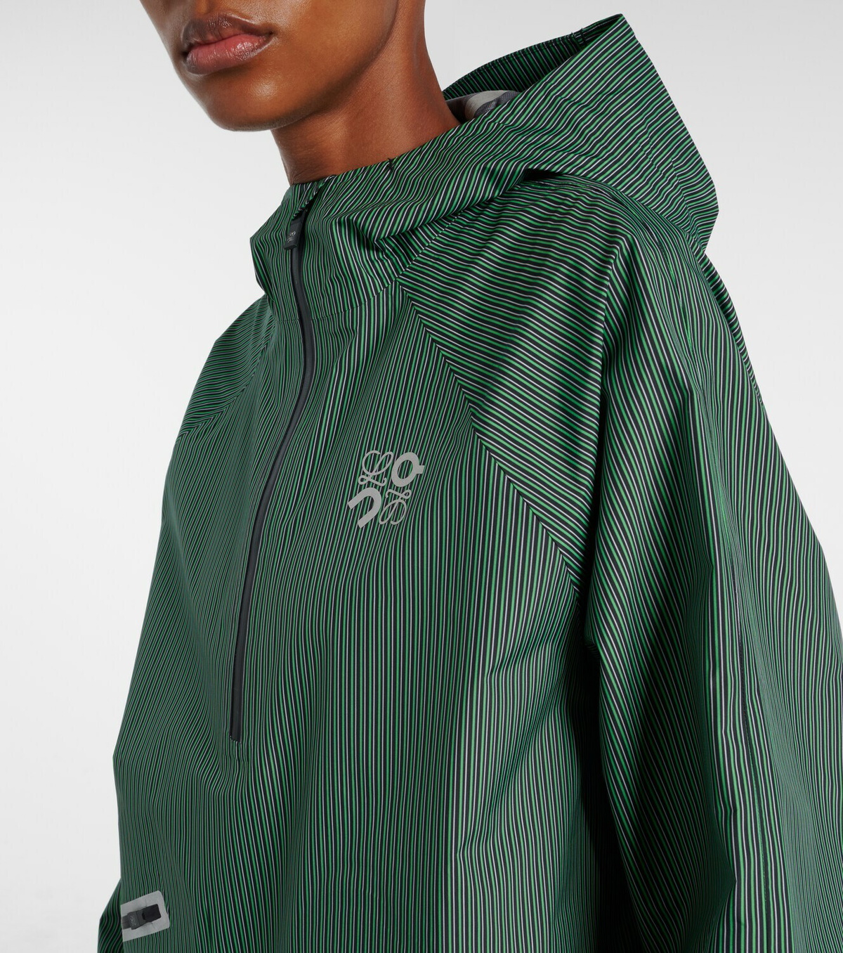 Loewe x On Storm striped half-zip jacket