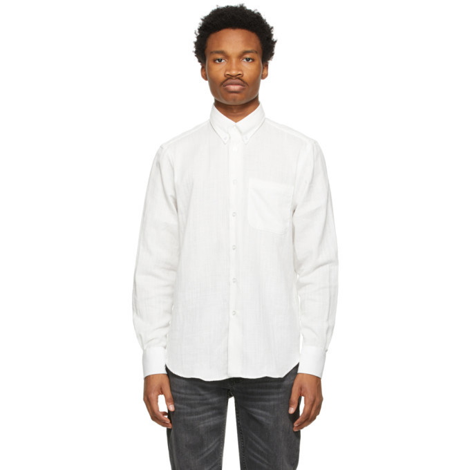 Photo: Naked and Famous Denim White Double-Weave Easy Shirt